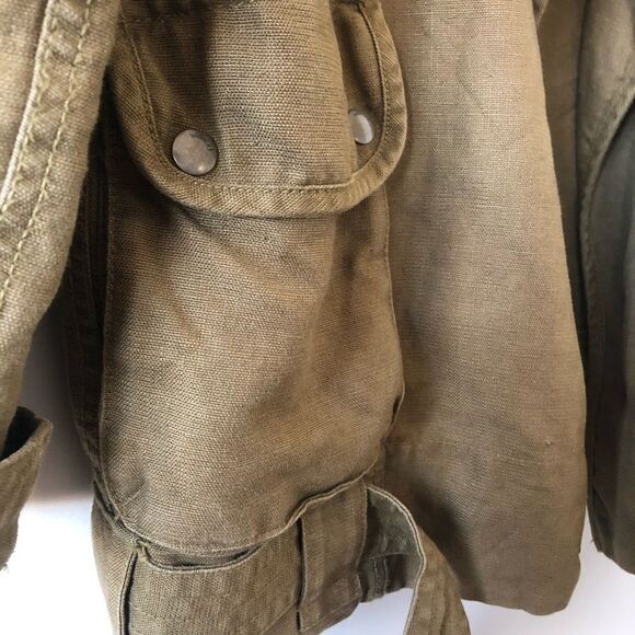 Wilfred Free Rayder Olive Green Moto Jacket - Picture 7 of 9